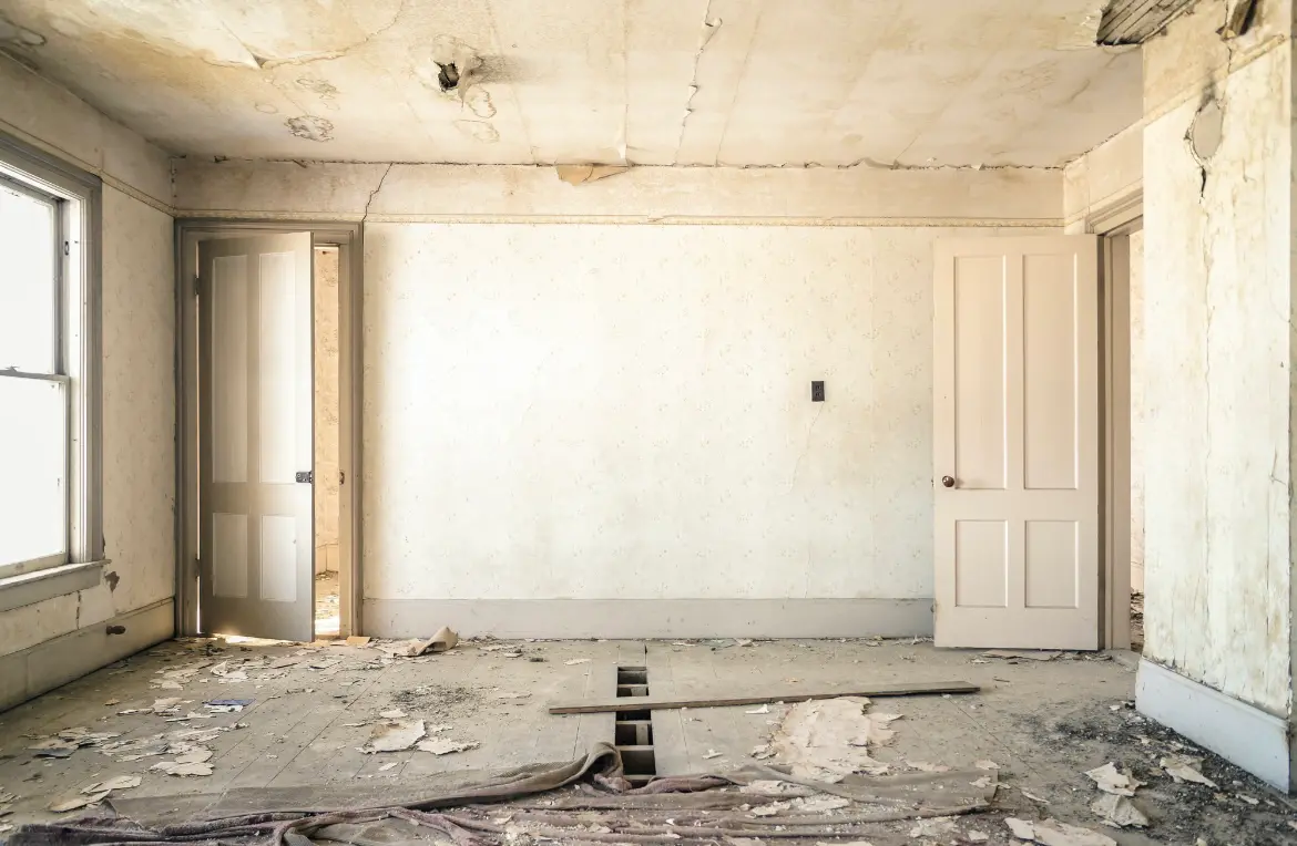 Waste disposal crew managing a cleanout project in Asbury